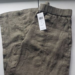 Eileen Fisher organic linen pull on cropped pants
